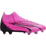 Men - Pink Football Shoes Puma Ultra Pro FG/AG M - Poison Pink/White Black