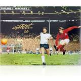 Exclusive Memorabilia Sir Geoff Hurst Signed England Football Photo: 1966 Final Goal