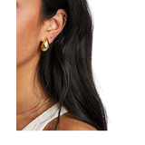 ASOS DESIGN Molten Stud Earrings - Gold