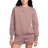 Sweatshirts - Women Jumpers Nike Phoenix Fleece Oversized Crew Sweatshirt - Smokey Mauve/Black