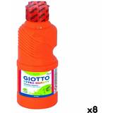 Tempera Paints Giotto Tempera Fluo Orange 250 ml 8 Units