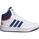 Adidas Trainers adidas Kid's Hoops Mid - Cloud White/Victory Blue/Better Scarlet