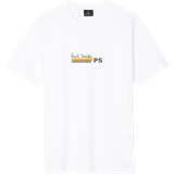 GOTS (Global Organic Textile Standard) Clothing Paul Smith Logo Stripe Print T-Shirt - White