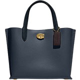 Blue Handbags Coach Willow Tote Bag 24 In Colorblock - B4/Denim