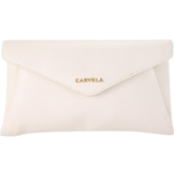 Detachable Shoulder Strap Clutches Carvela Megan Envelope Clutch Bag - Bone