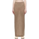 Cashmere Skirts ÉTERNE Taupe Emma Maxi Skirt Millet L-XL
