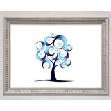 Ivy Bronx Tree Abstract Blue Framed Art 118.9x84.1cm