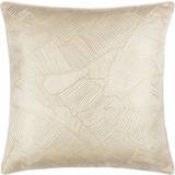 Polyester Fabrics Wylder Tropics Seymour Embroidered Jacquard Feather Filled Fabrics Beige (50x50cm)