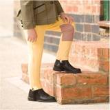 Brown Riders Gear Equetech Dinky Deluxe Jodhpurs Canary/Fawn