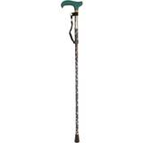Crutches & Canes Loops Deluxe Ambidextrous Foldable Walking Cane 5 Height Settings Emerald Floral
