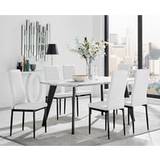 Marble Dining Tables Andria Black Leg Milan Dining Table