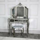 Melody Maison Ornate Mirrored 3 Dressing Table