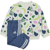 Press-Studs Tracksuits Children's Clothing adidas Infant Essentials Allover Print Jogger Set - Crystal Jade/Preloved Ink