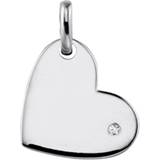 Altesse Quality Heart Pendant - Silver/Diamond