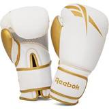 Leather Martial Arts Reebok Boxing Gloves White And Gold