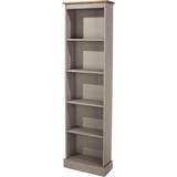 Grey Book Shelves Core Products Tall Narrow Grey Book Shelf 176cm