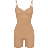 Brown - Women Underwear SKIMS Seamless Sculpt Mid Thigh BodySuit - Ochre