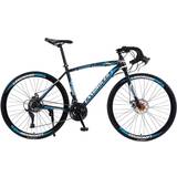 20" Road Bikes TiLLOw 20" High Carbon Steel Unisex- Black/Blue Unisex