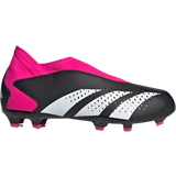 Adidas Firm Ground Shoes Football Shoes adidas Junior Predator Accuracy.3 Laceless FG - Core Black/Cloud White/Team Shock Pink 2