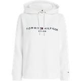 Women Jumpers Tommy Hilfiger Essential Logo Hoodie - White