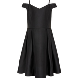 Party dresses - Zipper Monsoon Girl's Duchess Twill Bardot Prom Dress - Black