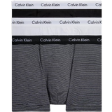 Calvin Klein Men Underwear Calvin Klein Cotton Stretch Trunks 3-pack - White/B&W Stripe/Black