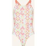 Sleeveless Bathing Suits Sanetta Girl's Beach Swimsuit Cross-Strap Swimsuit 176, pink