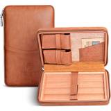 Cigarette Cases CIGARLOONG Cigar Humidor Leather Travel Case Cedar