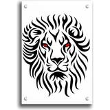 East Urban Home Fierce Lion Eyes Ethnic White/Black Wall Decor 59.4x42cm