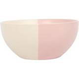 Pink Breakfast Bowls Nicola Spring Dipped Stoneware Cereal 16.5cm Breakfast Bowl