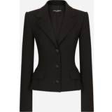 Women Blazers Dolce & Gabbana Single-breasted wool jacket black