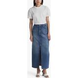 Organic - Organic Fabric Skirts Twist & Tango Womens Dk Blue Wash Hattie Split-hem Organic-cotton Midi Skirt