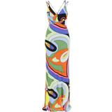 Moschino Dresses Moschino Multicolor Printed Jersey Maxi Dress