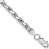 Anklets Bagatela 14K White Gold mm Diamond-Cut Rope with in. Lobster Clasp Chain
