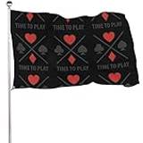 Poker Symbols Time to Play Funny Flags 35x24cm