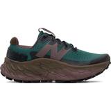 Brown - Men Running Shoes New Balance Fresh Foam X More Trail v3 M - Dark Mushroom/New Spruce