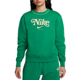 Green - Women Jumpers Nike Women's Sportswear Crew Neck Fleece Sweatshirt - Malachite