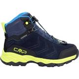 CMP Kid's Melnick Mid WP Hiking Shoes - Black Blue/Lime