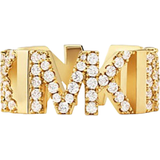 Michael Kors Precious Pavé Logo Ring - Gold/Transparent