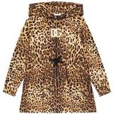 Acrylic Dresses Children's Clothing Dolce & Gabbana Kid's Leopard Print Cotton Jersey Dress - Leo Fdo Nocciola