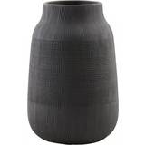 House Doctor Vases on sale House Doctor Groove Black Vase 22cm