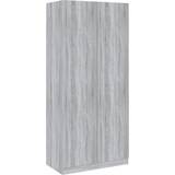 Wood Furniture vidaXL Engineered Grey Sonoma Wardrobe 90x200cm