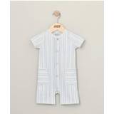 Stripes Jumpsuits Children's Clothing Mamas & Papas Stripe Pocket Romper BLUE 6-9 Months