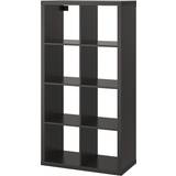 Ikea Furniture Ikea Kallax Black Shelving System 76.5x146.5cm