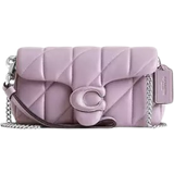 Coach Tabby Shoulder Bag with Hand Strap and Cushion Quilting - Silver/Soft Purple