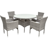 Rattan Patio Dining Sets Garden & Outdoor Furniture Malay Madrid Patio Dining Set, 1 Table incl. 4 Chairs