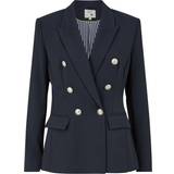 Clothing Yumi Blazer With Contrast Stripe Lining - Navy