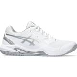 Faux Leather Racket Sport Shoes Asics Gel-Dedicate 8 W - White/Pure Silver