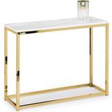 Gold Console Tables Julian Bowen Scala Gold/White Console Table 35x100cm
