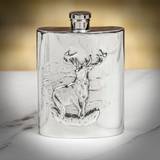 Silver Hip Flasks English Pewter Co Stag 6oz Hip Flask